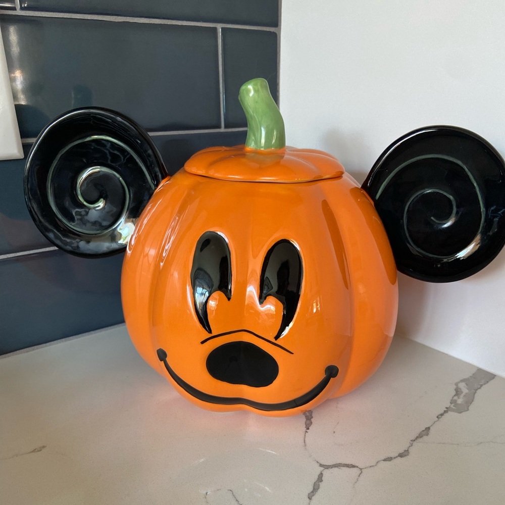 HTF Mickey Jack O Lantern cookie jar